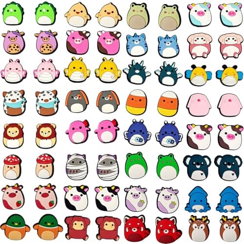 stino 66 Pieces Cute Paired Shoe Charms Set, Kawaii Cartoon Animal Shoe Decoration (Cartoon Animal(66Pcs)) - Image 1
