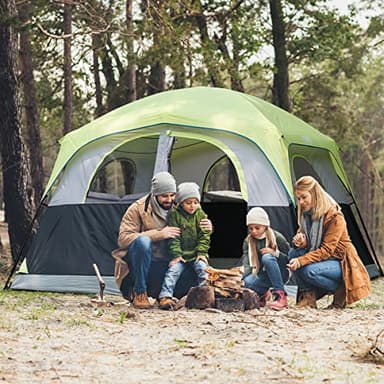 UNP Tents for Camping 6 Person Tent for Family Waterproof Windproof Easy Setup Cabin Tent, Upgraded Ventilation 5 Large Mesh Windows 10'x9'x78inch(H) - Image 5