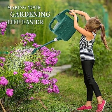 2 Gallon Watering Can, Garden Watering Can Outdoor, Plant Water Can with Removable Long Spout and Stainless Steel Sprinkler Head, Large Plastic Outdoor Watering Cans for Gardening Flower Plants - Image 7