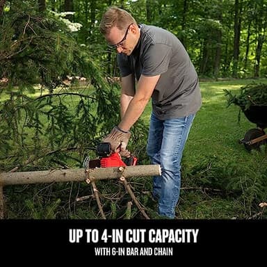 CRAFTSMAN V20 Cordless Pruning Saw, 6" Chain, Small Chainsaw with Battery and Charger Included (CMCCS320D1) (Renewed) - Image 3