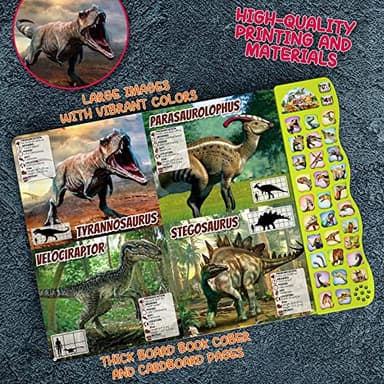 Dinosaur Toys for Kids 3-5 Dinosaur Book with Sounds 30 Species Names & Realistic Sounds InteractiveToys for Boys Girls Kids 2 3 4 5 6 7 Year Old Dinosaur Toys Gifts(Dinosaur Book) - Image 2