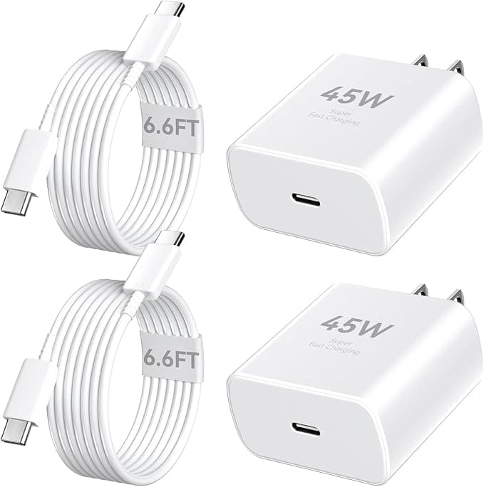 Phone 17 16 Pro Max Charger Fast Charging, 45W Super Fast USB C Charger Block with 6.6FT Charging Cable for 17 16 Pro Max/17 16 Pro/16 Plus,15 Pro Max/15 Pro/16, Android Phone - Image 1
