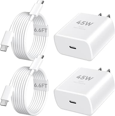 Phone 17 16 Pro Max Charger Fast Charging, 45W Super Fast USB C Charger Block with 6.6FT Charging Cable for 17 16 Pro Max/17 16 Pro/16 Plus,15 Pro Max/15 Pro/16, Android Phone - Image 1