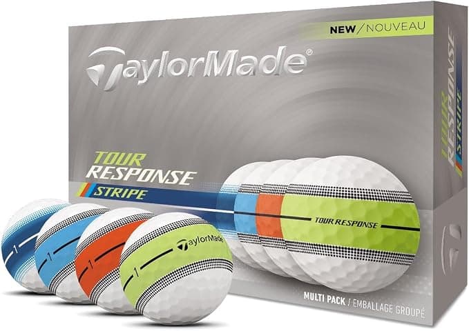 TaylorMade Tour Response Golf Balls, Enhanced 360° ClearPath Alignment, Speed Wrapped Core for Distance and Feel, Pack of 12 - Image 1