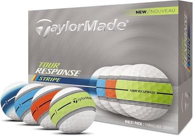 TaylorMade Tour Response Golf Balls, Enhanced 360° ClearPath Alignment, Speed Wrapped Core for Distance and Feel, Pack of 12 - Image 1