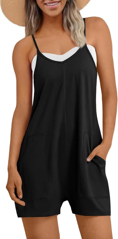 AUTOMET Womens Rompers Jumpsuits Summer Vacation Beach Outfits 2025 Shorts Overalls Jumpers Loose Casual Soft Fashion Clothes - Image 2