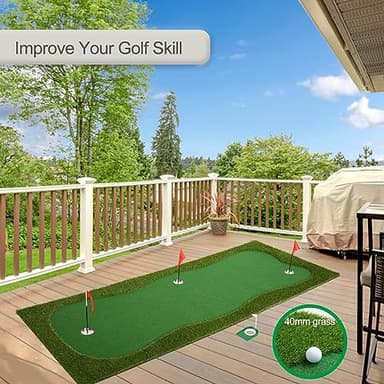 Golf Putting Green, Practice Putting Green Mat, Large Professional Golfing Training Mat for Indoor Outdoor - Image 3