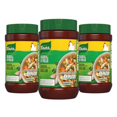 Knorr Granulated Bouillon 3 Count Chicken For sauces, gravies, and soups Fat and Cholesterol Free 32 oz - Image 1