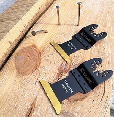 EZARC Titanium Oscillating Tool Blades, Oscillating Multitool Blades for Metal, Wood Nails, Screws Cutting, Plastic, 3 Pack - Image 4