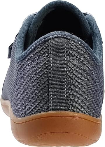 WHITIN Men's Extra Wide Width Fashion Barefoot Sneakers Zero Drop Sole W81 Size 11W Minimus Lifting Minimalist Tennis Shoes Walking Grey Gum 44 - Image 5