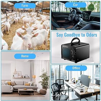 Ozone Generator 68,000mg/h, Commercial Ozone Machine Odor Removal, High Capacity Ozone Machine, Home Ozone Generator for Car, Home, Smoke, Pet, etc (Black) - by TTDMK - Image 4