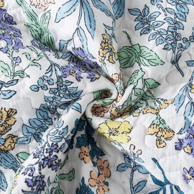 Travan 3-Piece Quilt Set Quilted Bedspread Lightweight Coverlet Set Garden Style Floral Printed Oversized Quilted Bedding Set for All Season, Secret Garden, Queen Size - Image 5