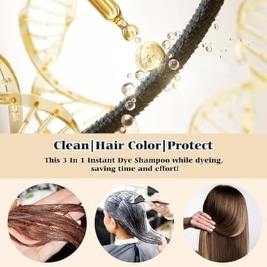 POLAR HAIR Dye Shampoo, Hair Care,Hair Care Instant Dye Shampoo (Dark Brown) - Image 4