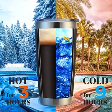 DOMICARE 20oz Stainless Steel Tumbler Bulk with Lid, Double Wall Vacuum Insulated Travel Mug, Powder Coated Coffee Cup, Powder Black, 12 Pack - Image 3
