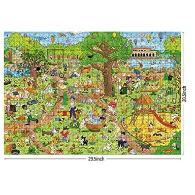 Antelope - 1000 Piece Puzzle for Adults, Dog Park Jigsaw Puzzles 1000 Pieces - 1000 Pieces High Resolution, Matte Finish, Smooth Edging, No Dust Leisure Animal Puzzle - Image 2