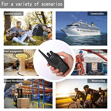 pxton Two Way Radios Long Range Walkie Talkies for Adults with Headphones,16 Channel Handheld 2 Way Radio Rechargeable with Flashlight Li-ion Battery and Charger(6 Pack) - Image 6