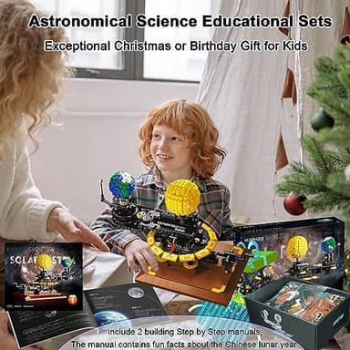 LEAPHZOT Solar System Earth Moon Sun Model,Astronomical Science Educational Building Blocks Sets,Kid's Brain-Inspired Space Toys for 8+ Kids Christmas Birthday Gifts(865 Pieces) - Image 6