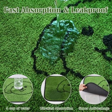Qeils Reusable Puppy Pads, Washable Pee Pads for Dogs 2 Pack Durable Absorbent Leakproof Dog Training Pads for Home or Travel, Non-Slip Wee Wee Pads Potty Pads 18"x24" - Image 3