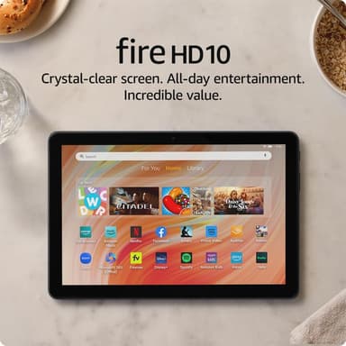 Amazon Fire HD 10 tablet, built for relaxation, 10.1" vibrant Full HD screen, octa-core processor, 3 GB RAM, 32 GB, Black - Image 2