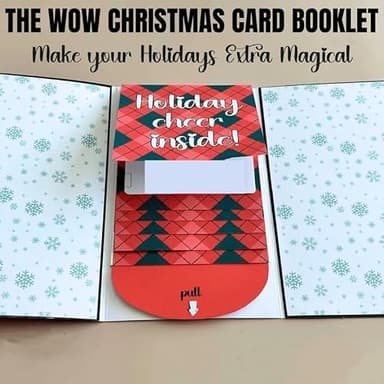 Trmonol Handmade Christmas Gift Card Booklet, Christmas Money Holder Envelope Booklet for Cash, ChristmasGifts Card Book, PartyGift Supplies (2PC) - Image 3