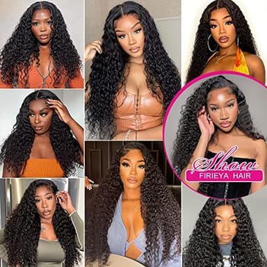 FIRIEYA Deep Wave Lace Front Wigs Human Hair Wigs for Black Women 180% Density 4X4 HD Transparent Lace Closure Human Hair Wigs for Black Women Glueless with Baby Hair Natural Color(18 Inch) - Image 7