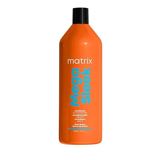 Matrix Mega Sleek Conditioner - Smoothing and Detangling, For Dry, Damaged & Frizzy Hair, Salon Professional Conditioner, With Shea Butter, Vegan - Image 1