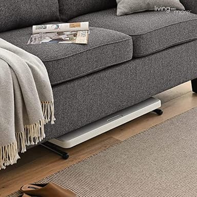 Living and More 28inch Height-Adjustable Personal Table, TV Tray, Portable Dinner Table, Multi-Purpose, Lightweight, No Assembly, Easy Fold and Storage, White - Image 4