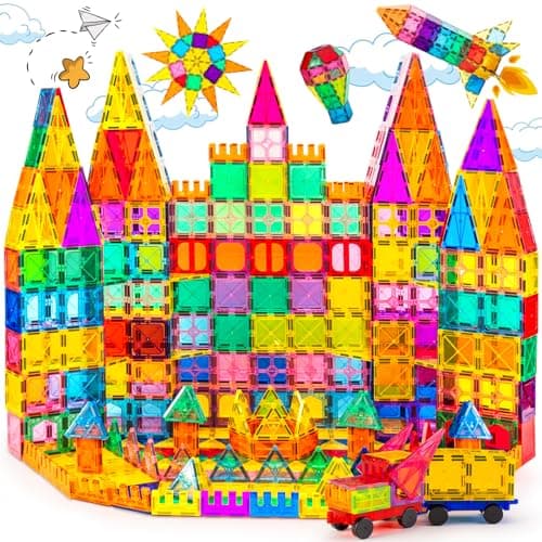 Magnetic Tiles,100PCS 3D Building Blocks, Magnets Building Set for Kids, Construction STEM Stacking Toys, Magnets Toy Gift for Toddlers, Boys and Girls - Image 1