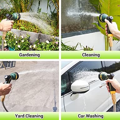 NGreen Stainless Steel Garden Hose - Flexible Metal Water Hose with Nozzle, Puncture, Rust Proof and Corrosion Resistant, Never Kink and High Pressure, Collapsible and Easy to Store (100FT) - Image 4