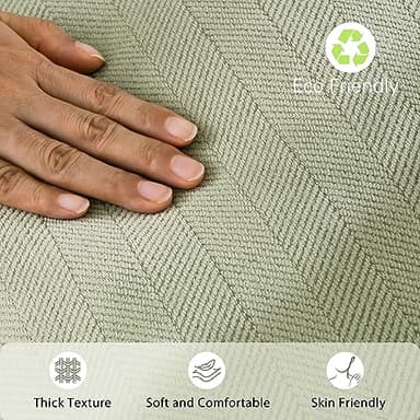 ZWJD Sage Green Pillow Covers 20x20 Set of 2 Chenille Throw Pillow Covers with Elegant Design Soft and Luxurious Decorative Throw Pillows for Couch, Bed, and Home Decor - Image 4