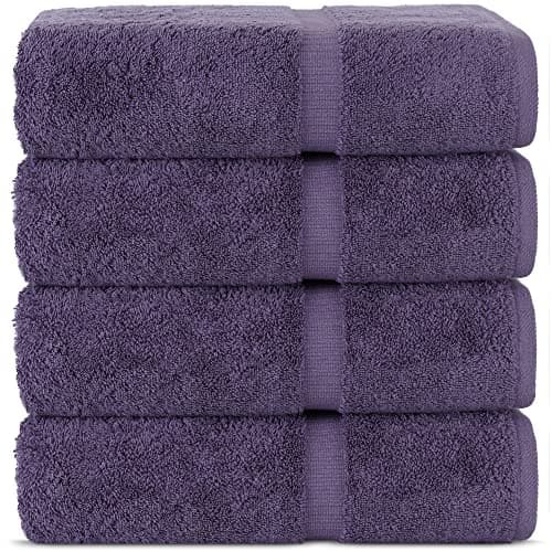 Chakir Turkish Linens | Hotel & Spa Quality 100% Cotton Premium Turkish Towels | Soft & Absorbent (4-Piece Bath Towels, Plum) - Image 1