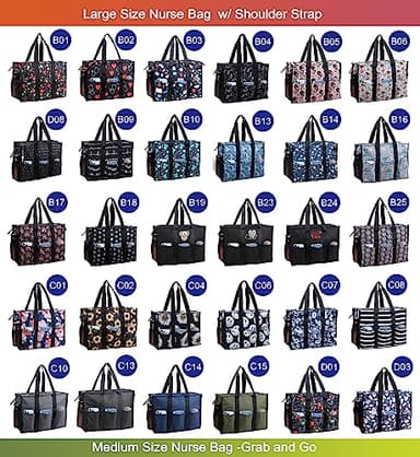 ABAMERICA Nurse Bags for Work Nursing Bag Multiple Pockets Waterproof Organizing Zip Top Clinical Bag for Nursing Students - Image 6
