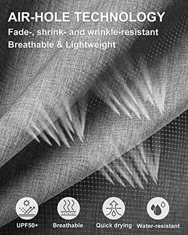 33,000ft Men's Long Sleeve Sun Protection Shirt UPF 50+ UV Quick Dry Cooling Fishing Shirts for Travel Safari Camping Hiking Grey Heather - Image 6