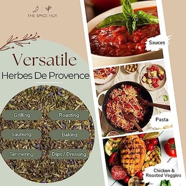 Spice Hut - Organic Herbes De Provence Seasoning Mix with Lavender, Salt Free, Authentic Provencal Blend- French Herbs de Provence Spice for Cooking Roasted Chicken, Vegetables, Soup / All-Natural, Kosher, Vegan, Gluten Free, Keto -No MSG- 1oz Pack - Image 5