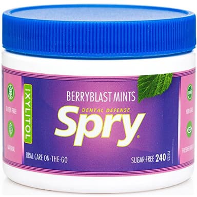 Spry Berry Blast Xylitol Mints, Sugar-Free Candy for Oral Health, Dry Mouth, Saliva Production, Bad Breath, 240 Pieces (Pack of 1) - Image 1