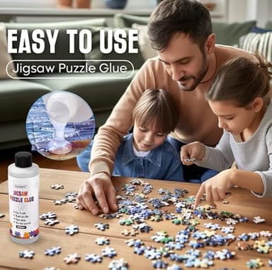 YAKAMOZ Clear Jigsaw Puzzle Glue with Precision Applicator – Non-Toxic, Quick Dry & Water-Soluble for Puzzles up to 5000 Pieces (200ML) - Image 5