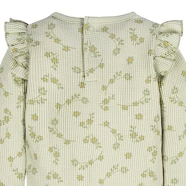Gerber Baby Girls 2-Pack Long Ruffle Sleeve Onesies, Flower Toss, 3-6 Months - Image 4