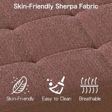 PROXRACER Modern Footstool Ottoman for Living Room & Bedroom, Small Rectangular Stool, Soft Cushion for Comfort, Versatile Storage Solution - Image 7