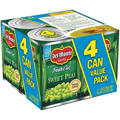DEL MONTE FRESH CUT Sweet Peas Canned Vegetables, 24 Pack, 15 oz Cans - Image 4