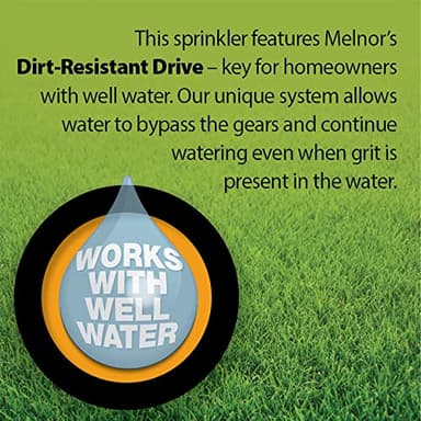 Melnor 65167AMZ XT Turbo Oscillating Sprinkler, 4,500 sq. ft., Quick Connect Bundle, 3-Way Adjustable, Black, Yellow - Image 4