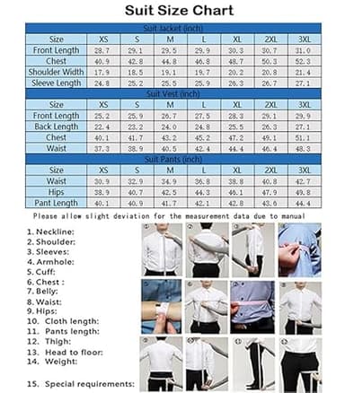 Men Suits 3 Piece Tan Suit Set for Men, Slim Fit Two Button Business Wedding Prom Tuxedo Suit Blazer Vest Pants with Tie-M - Image 3
