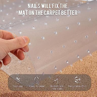Uross Carpet Protector for Pets - Cat Scratch Guard Mat, Anti Scratch Under Door Guard, Easy to Cut Plastic, 3.6FT - Image 6