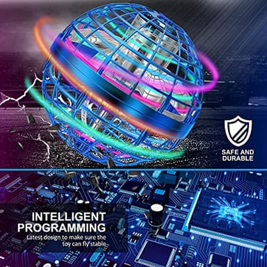 LEMATRIX 2024 Flying Orb Ball Toy, Hover Ball Boomerang Fly Fidget Spinner, Cool Toys Gifts for 6 7 8 9 10 11 12+ Years Old boy Girls Teens, Hand Mini Drone Cosmic Globe, Indoor Outdoor Toys(Blue) - Image 6