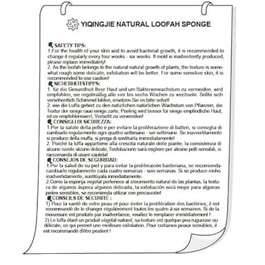 Natural Loofah Sponge Exfoliating Body Scrubber (3 Pack),Made with Eco-Friendly and Biodegradable Shower Luffa Sponge, Loofah for Women and Men, Beige - Image 8