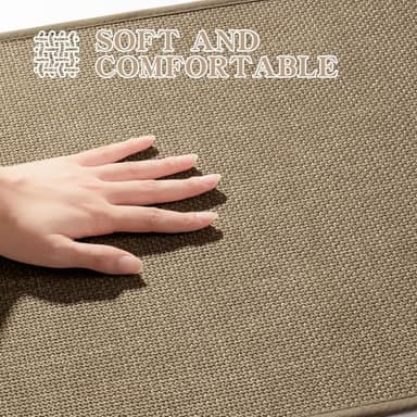 chakme Bathroom Rugs Mat 24x17, Ultra Thin Non Slip Bath Mat Small Quick Dry Absorbent Bath Mat for Bathroom Floor, (Dark Beige, 24"x17") - Image 7