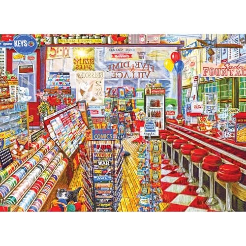 RoseArt - Back to The Past - Local Five and Dime - 750 Piece Jigsaw Puzzle for Adults - Image 1