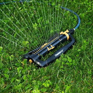 Melnor 65167AMZ XT Turbo Oscillating Sprinkler, 4,500 sq. ft., Quick Connect Bundle, 3-Way Adjustable, Black, Yellow - Image 6