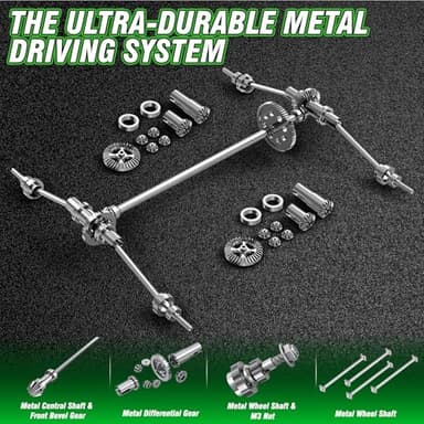 X-TMAGA Rc Cars 1:18 All Terrain RC Car for Adults & Boys (18305), 4WD Off-Road RC Truck High Speed Fast 40+ KPH, 4X4 Waterproof Remote Control Car with 2 Rechargeable Batteries - Image 4