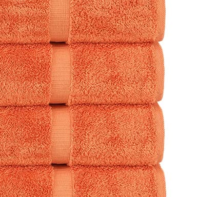 Chakir Turkish Linens | Hotel & Spa Quality 100% Cotton Premium Turkish Towels | Soft & Absorbent (4-Piece Bath Towels, Coral) - Image 4
