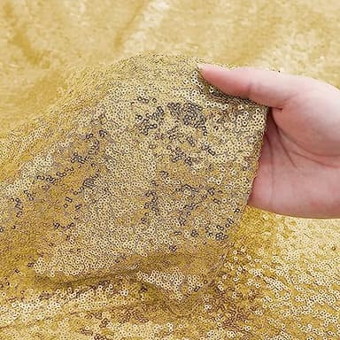 Sugargirl Gold Sequin Backdrop Curtain 4 Panels 2FTx8FT Glitter Gold Background Drapes Sparkle Photography Backdrop for Party Wedding Birthday Wall Decoration - Image 5